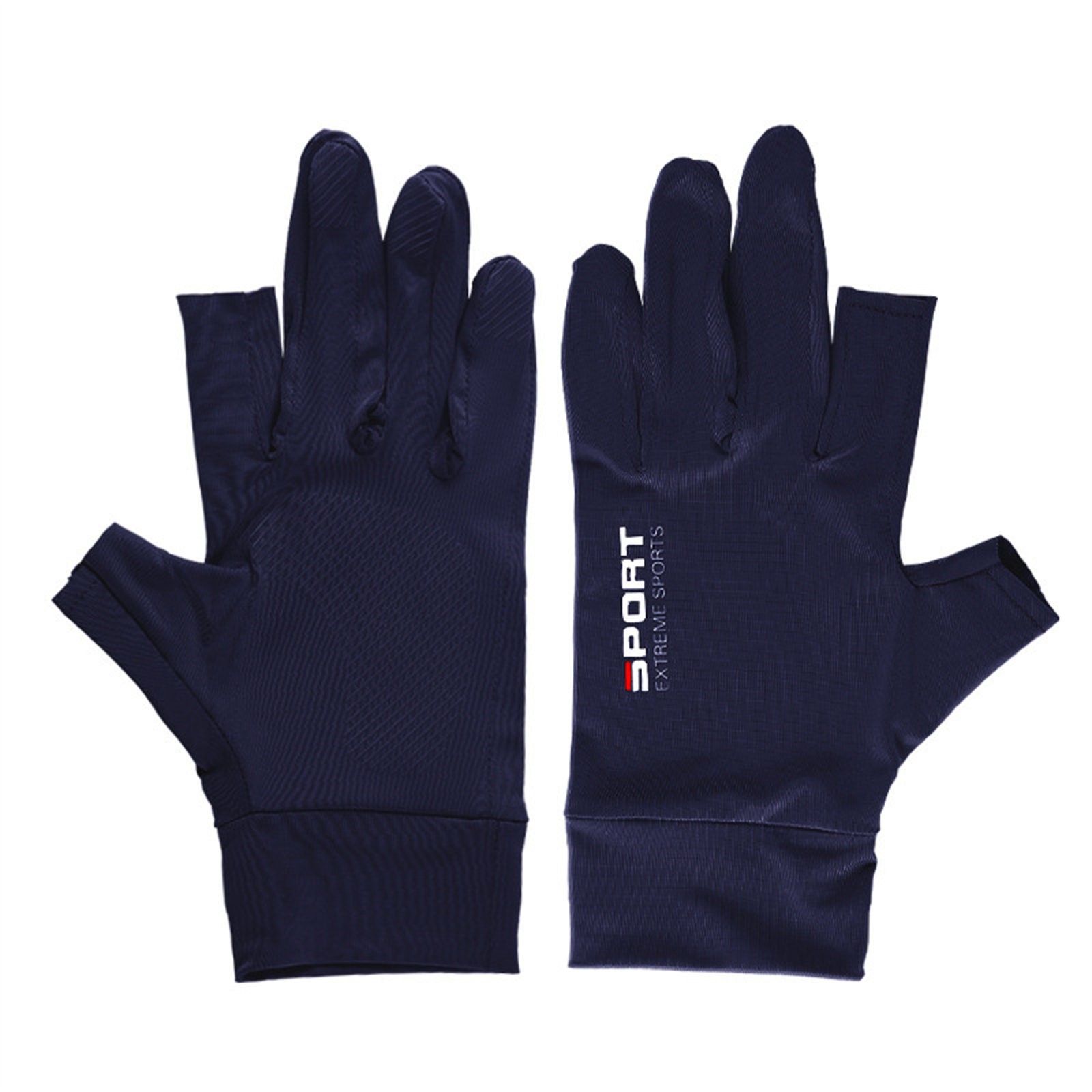 thumbnail image 2 of Guantes de conducción sin dedos - Antideslizantes, aptos para pantallas táctiles, para verano al aire libre, ciclismo/carreras, 2 of 2